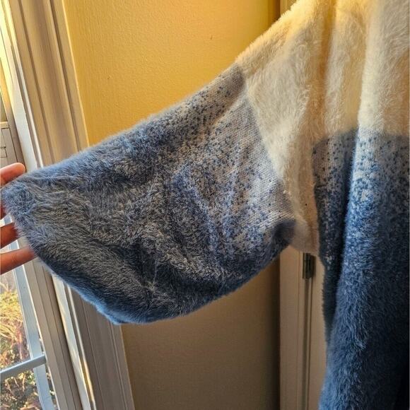 Another Love Open Cardigan Womens XS Kimono Sleeve Ombre Fuzzy Texture Relaxed - Picture 7 of 9